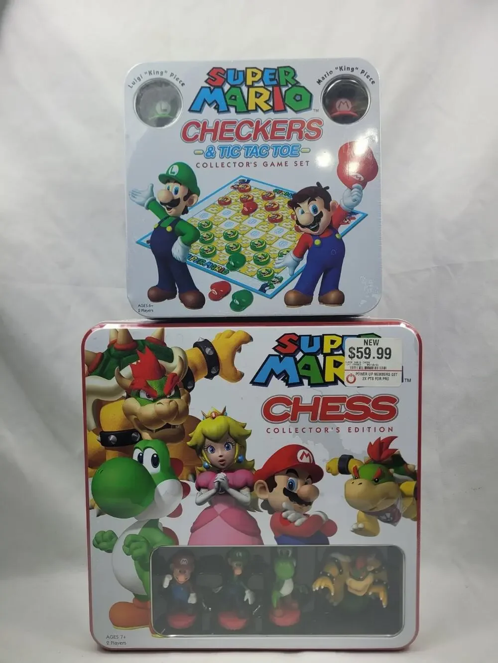 Super Mario Checkers and Chess Sets Collector's Editions Sealed New In Box